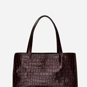 Kabelka do kanceláře z materiálu imitujícího krokodýlí kůži, Arket, 6 590 Kč
