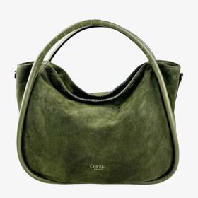 Semišová kabelka v trendy zelené odstínu, Cheval Firenze, 3 979 Kč