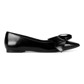 Lakované baleríny s ostrou špičkou zdobenou mašlí, Gino Rossi, CCC, 1 749 Kč