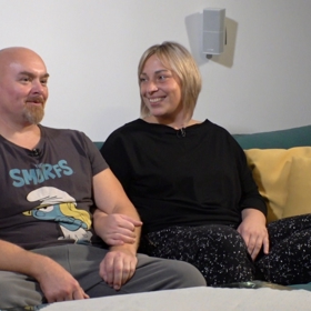 Martina se svým partnerem. 