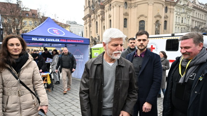 FOTO: Petr Pavel na Staroměstské náměstí.