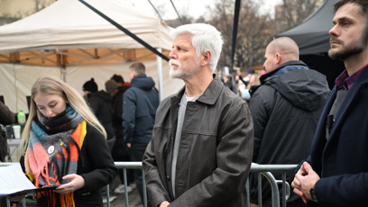 FOTO: Český prezident Petr Pavel na Staroměstské náměstí.