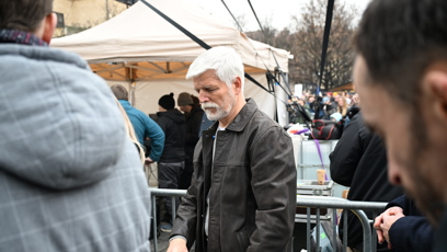 FOTO: Český prezident Petr Pavel na Staroměstské náměstí.
