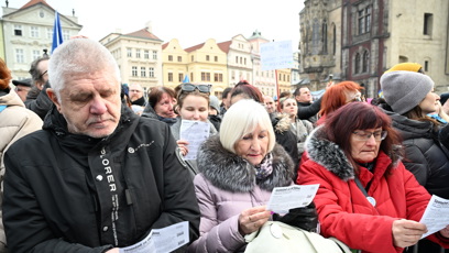 FOTO: Na Staroměstském náměstí se sešly tisíce lidí.