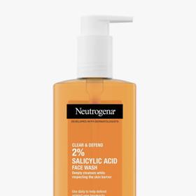 Ćisticí gel s 2% kyselinou salicylovou, 
Clear & Defend, Neutrogena, 200 Kč
