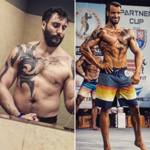 Václav Noid Bárta před a po vysazení alkoholu. Se svou novou postavou byl natolik spokojený, že se zúčastnil slavné soutěže v kulturistice. 