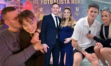 Fotbalisté a jejich krásky.