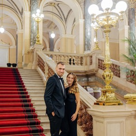 Tomáš Chorý s krásnou partnerkou.