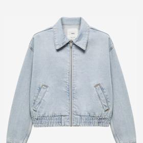 Bomber střihu boxy v light blue odstínu džínoviny, Mango, 1 399 Kč