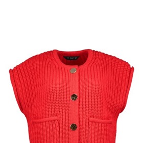 Červená propínací vesta s kapsami, F&F, 699 Kč