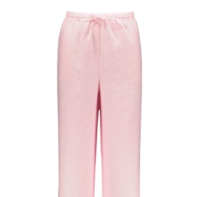 Růžové lněné kalhoty se zavazováním, F&F, 699 Kč