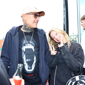 Jakub Mohamed Ali s Mínou na tiskovce Clash 12.