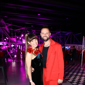 Michael Foret dorazil na Anděly po boku své krásné manželky.