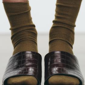 Žebrované ponožky, Zara, 249 Kč