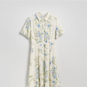 Midi šaty ze směsi lnu, Reserved, 1199 Kč