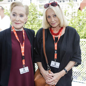 Soňa Červená s dokumentaristkou Olgou Sommerovou na festivalu v Karlových Varech v roce 2017.