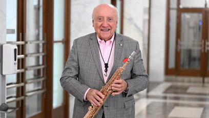 FOTO: Felix Slováček dorazil v dobré náladě.