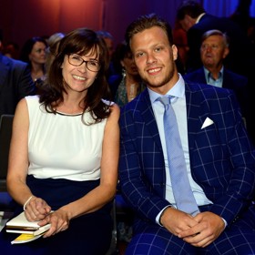 David Pastrňák se svou maminkou Marcelou.