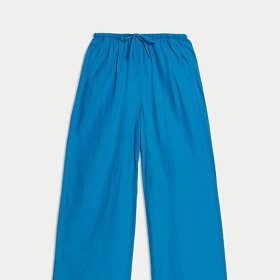 Kalhoty ze směsi lnu se širokými nohavicemi, Marks&Spencer, 899 Kč