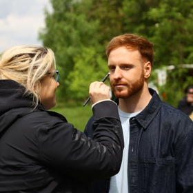 Vilém Šír během natáčení.