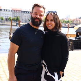 Radko Gudas a jeho manželka Barbora Chrenková.