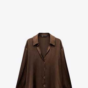 Saténová košile basic, Zara, 549 Kč