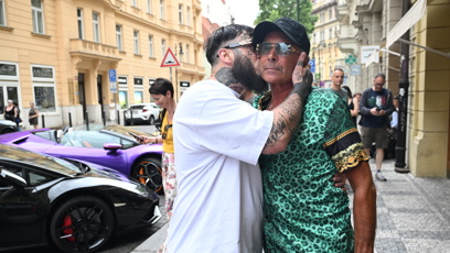 FOTO: Leo Beránek dal pusu svému otci.