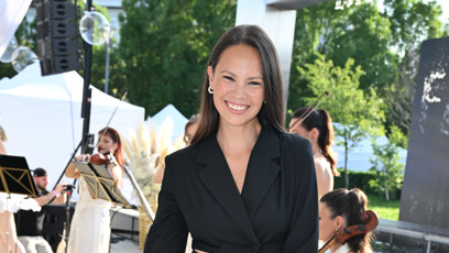 FOTO: Monika vynesla kompletně černý outfit.