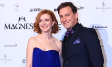 Martina Babišová po boku herce Kryštofa Bartoše.