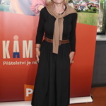 Herečka Dana Batulková svůj černý outfit projasnila trendy hnědými tóny v barvě roku.