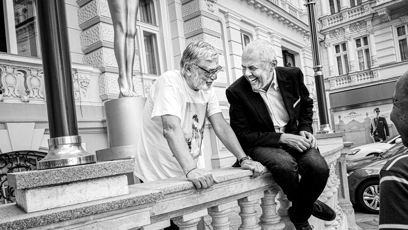 FOTO: Jiří Bartoška s vysmátým Markem Ebenem.