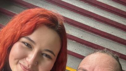 FOTO: Katerina Demetrashvili s bývalým předsedou Pirátů Ivanem Bartošem.