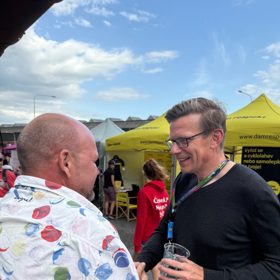 Martin Kupka se bavil s návštěvníky.