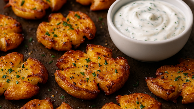 Zapomeňte na běžné brambory: S tímto receptem na „smashed potatoes“ získáte dokonalou pochoutku za pár minut