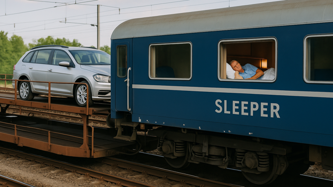 Dovolená bez řízení? Autovlak je budoucností cestování, které vás probudí přímo u moře