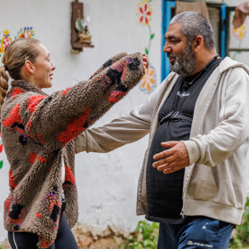 Zdeněk se loučí s Veve.