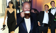 Celebrity na závěrečném večírku ve Varech.