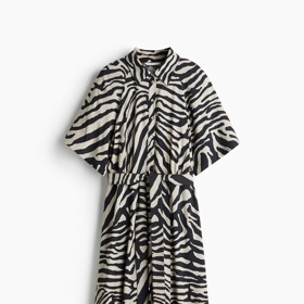 Košilové šaty s vázacím páskem, H&M, 569 Kč