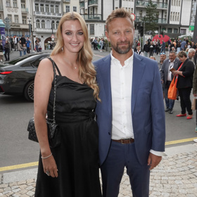 S Petrou přišel na večírek také její manžel, Jiří Vaněk. 