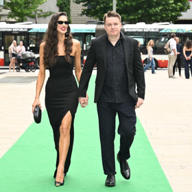Aneta Vignerová a Petr Kolečko na premiéře filmu Kouzlo derby.