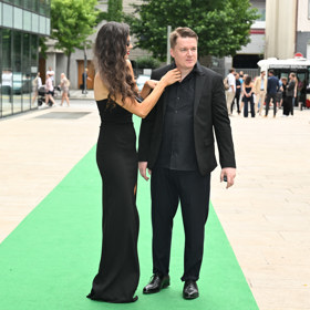 Aneta Vignerová a Petr Kolečko na premiéře filmu Kouzlo derby.