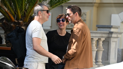 FOTO: Jiří Macháček s partnerkou a Janek Bartoška.