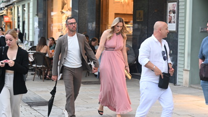 FOTO: Tenista Radek Štěpánek se svou partnerkou ve Varech.