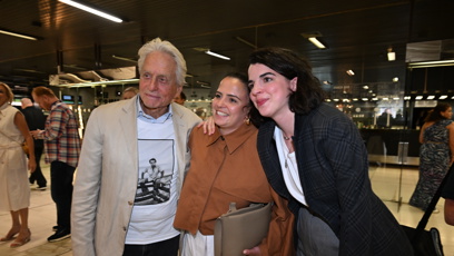 FOTO: Michael Douglas s trikem Miloše Formana.