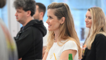 FOTO: Jana Bernášková  na tiskovce k novému filmu Neporazitelní.