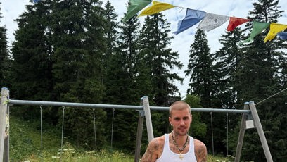 FOTO: Justin Biber v lese.