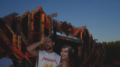 FOTO: Rachel Karnížová s partnerem Pufflickem na festivalu.