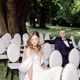 Jan Rutta a jeho novomanželka Denisa. 