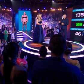 Jessica na posledním vážení.