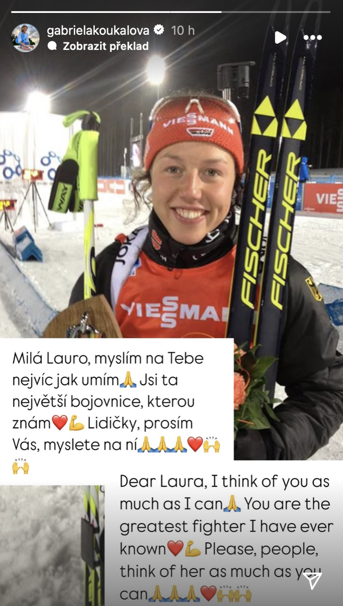 FOTO: Gabriela Soukalová doufá, že se Laura v pořádku najde. – stránka 1